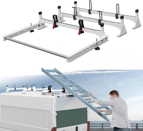 Van roof ladder rack - ladder, w/cargo